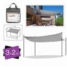 TOLDO RECTANGULAR 2X3 METROS GRIS + BOLSA - 15822.
