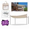 TOLDO RECTANGULAR 2X3 METROS BEIGE + BOLSA - 15823.