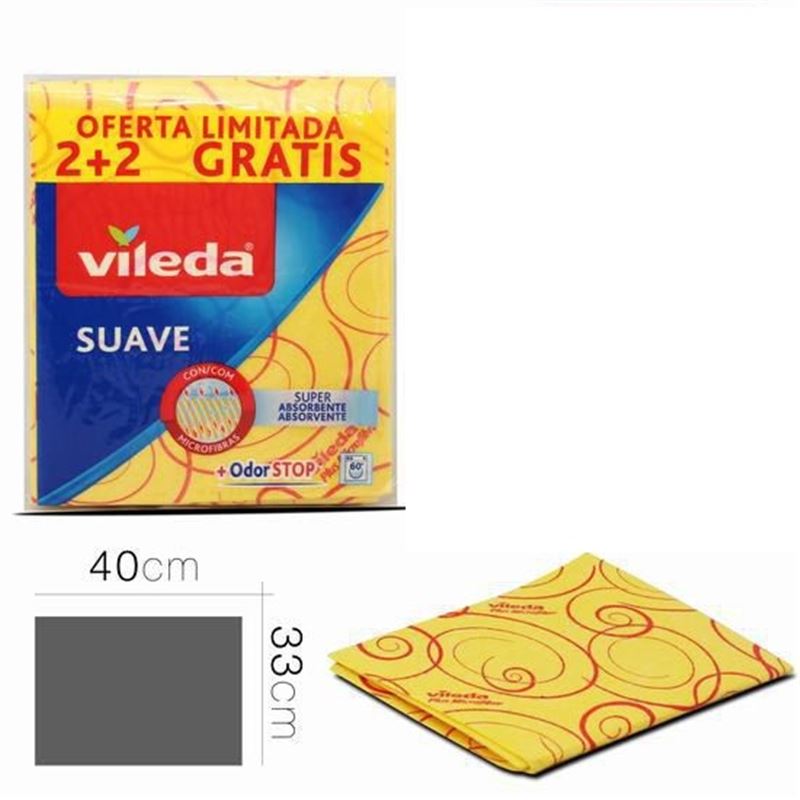 PACK 4 BAYETAS SUAVES VILEDA - 10967-1