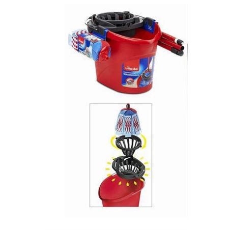 PACK CUBO 10 LITROS + FREGONA 3 ACTION CON PALO VILEDA - 14832