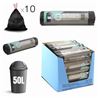 PACK 10 BOLSAS DE BASURA 50 LITROS ECO RECICLADAS NEGRAS - 36104.