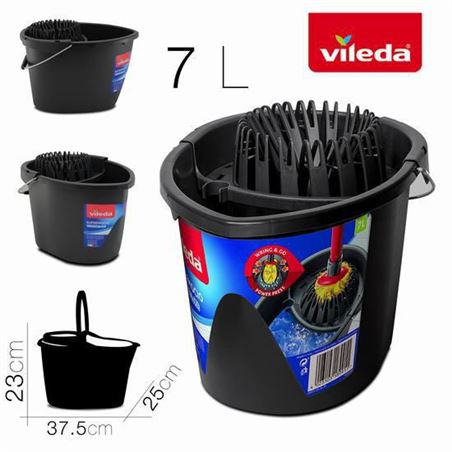 CUBO OVALADO 7 LITROS CON ESCURRIDOR WRING & GO VILEDA - 15047.