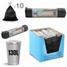 PACK 10 BOLSAS DE BASURA 130 LITROS ECO RECICLADAS NEGRAS - 36106.
