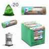 PACK 20 BOLSAS DE BASURA 30 LITROS ECONATURA VERDE - 36107.