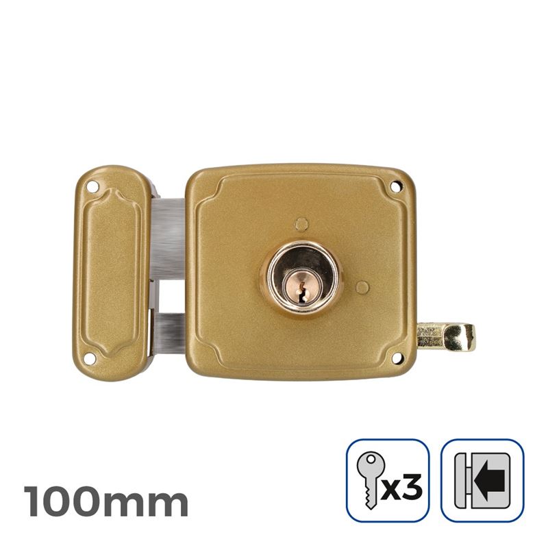 CERRADURA A IZQUIERDA 100MM 3 LLAVES - 85266