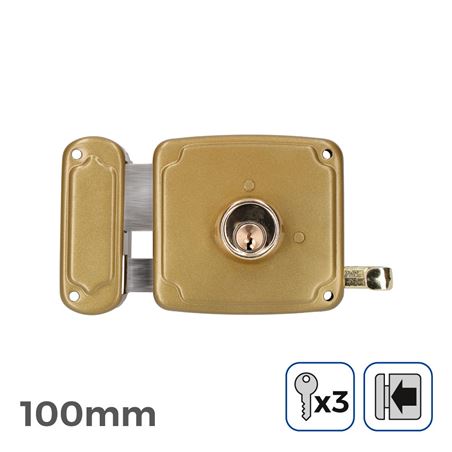CERRADURA A IZQUIERDA 100MM 3 LLAVES - 85266