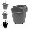 CUBO REDONDO 12 LITROS GRIS CON ESCURRIDOR - 77123.