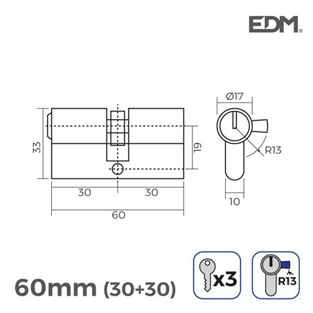 BOMBIN NIQUEL 60MM 30+30MM LEVA CORTA 3 LLAVES - 85177_1