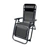TUMBONA PLEGABLE NEGRO DE ACERO CON COJIN CERVICAL - 10006M-1