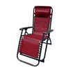 TUMBONA PLEGABLE BURDEOS DE ACERO CON COJIN CERVICAL - 10010-1