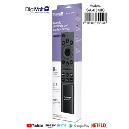 MANDO A DISTANCIA COMPATIBLE SAMSUNG SLIM CON MICRO SA63 DIGIVOLT - SA63MIC
