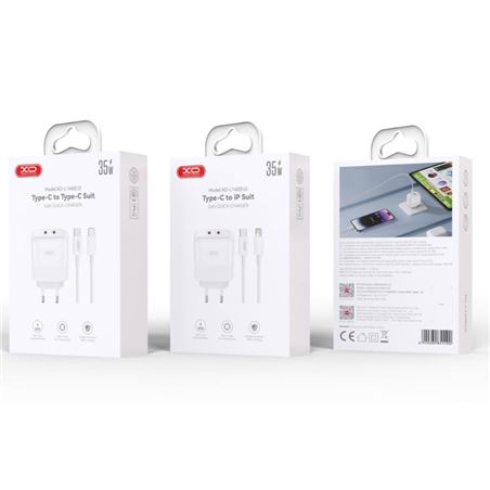 CARGADOR 2X TIPOC 35W CARGA RAPIDA XOL140 + CABLE TIPO C XO - XOL140TC-1