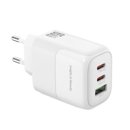 CARGADOR 2X TIPO C + USB 65W CARGA RAPIDA XOL139 XO - XOL139