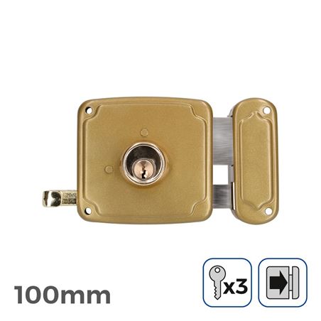 CERRADURA A DERECHA 100MM 3 LLAVES - 85262