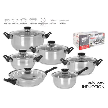 BATERIA DE COCINA 6 PIEZAS INDUCCION GENOVA QUTTIN - QT-4910212IN.
