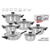 BATERIA DE COCINA 6 PIEZAS INDUCCION GENOVA QUTTIN - QT-4910212IN.