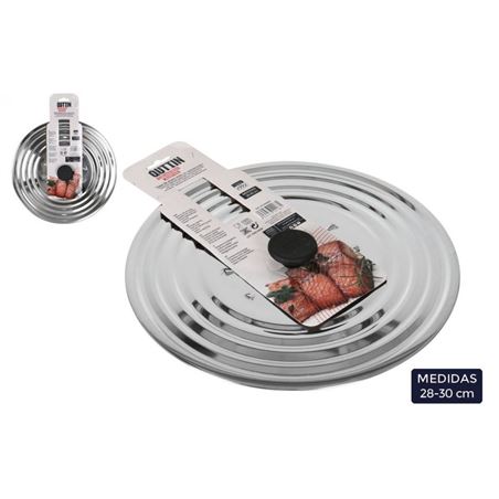 TAPA DE SARTEN ACERO INOX 28/30CM QUTTIN - QT-998083-1.