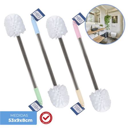 ESCOBILLA DE BAÑO ACERO INOX CON MANGO COLORES - 5008790045.