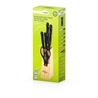 SET 7 CUCHILLOS +TIJERA INOX EN BASE SAN IGNACIO MADERA - 14691-1