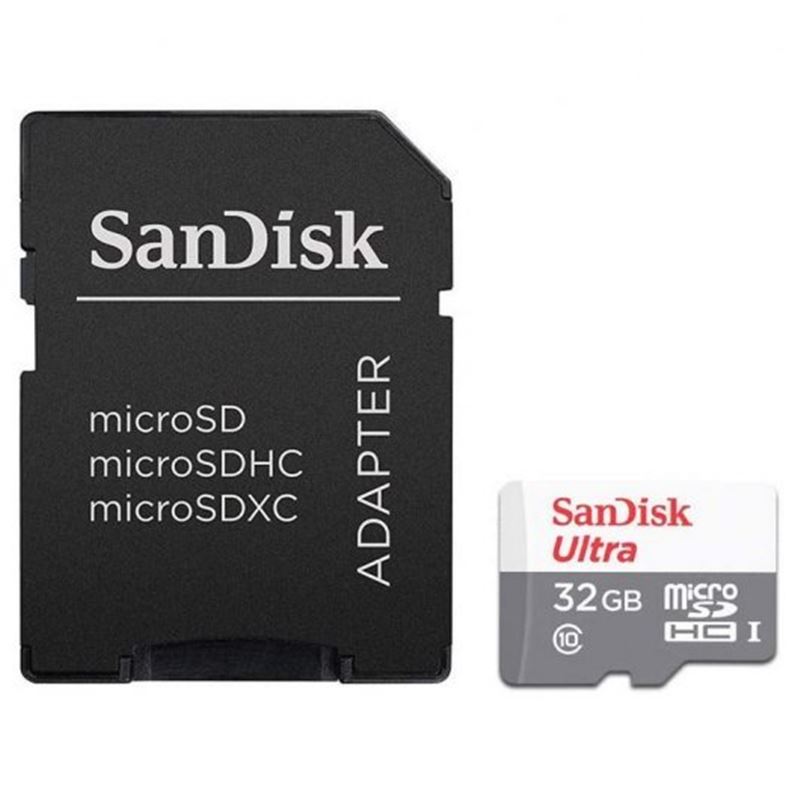 MEMORIA MICRO SD SANDISK ULTRA CLASE 10 32GB CON ADAPTADOR - 032G-GN3MA
