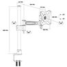 SOPORTE DE MESA 1 MONITOR 13"-26" CROMAD - CR0169-1