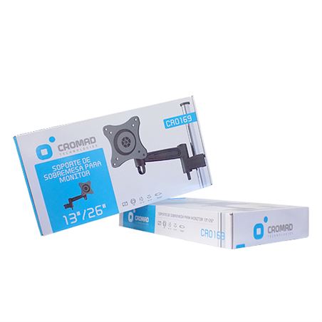 SOPORTE DE MESA 1 MONITOR 13"-26" CROMAD - CR0169BOX