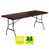 MESA DE RESINA PLEGABLE EFECTO RATÁN 180X74X74CM 3.5CM SUNGARDEN - SG0103