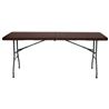 MESA DE RESINA PLEGABLE EFECTO RATÁN 180X74X74CM 3.5CM SUNGARDEN - SG0103-3