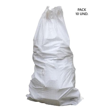PACK 10 BOLSAS DE ESCOMBROS DE RAFIA 85X55CM 25KG SUNGARDEN - SG0061
