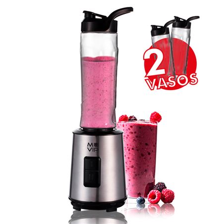 BATIDORA SMOOTHIE 300W INOX 2 VASOS 600ML MUVIP - MV0527