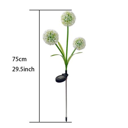 ESTACA SOLAR DECORATIVA FLORES REDONDAS JARDIN 75CM - RTV100519