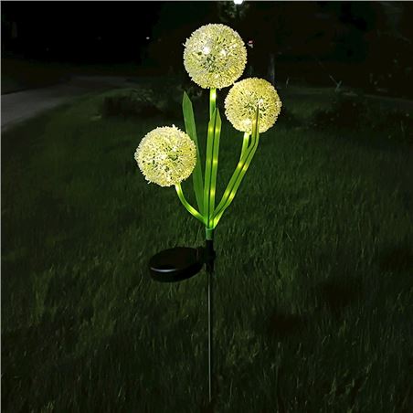 ESTACA SOLAR DECORATIVA FLORES REDONDAS JARDIN 75CM - RTV100519-1