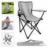 SILLA CAMPING PLEGABLE GRIS CLARO 52X52X90CM - 10045F