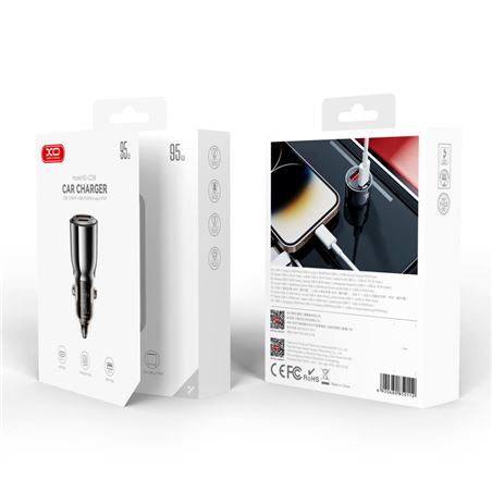 CARGADOR COCHE 2USB 65W+30W 95W XO - XOCC58-1