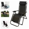 TUMBONA RECLINABLE CON ALMOHADA NEGRA - 12129