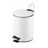 PAPELERA METALICA CON PEDAL BLANCA 16.8X23.5CM - 18295