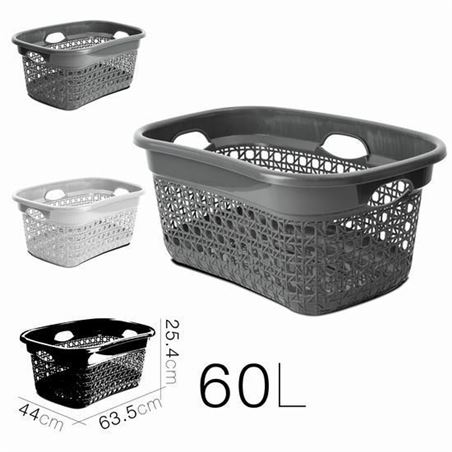 CESTA DE LA ROPA CON ASAS BOHO 60 LITROS - 16634.
