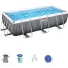 PISCINA RECTANGULAR POWER STEEL+ BOMBA FILTRO 404X201X100 BESTWAY - 56721