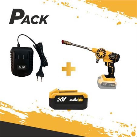 HIDROLIMPIADORA S/CARBONES 20V + BATERIA 4AH + CARGADOR BLIM - PACK179-1