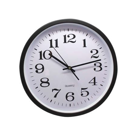 RELOJ OFICINA 35CM ALUMINIO NEGRO BISMARK - 329869
