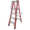 ESCALERA ELECTRICISTA FIBRA DE VIDRIO + ALUMINIO 5 PELDAÑOS MADER - 10400
