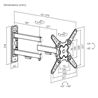 SOPORTE CON BRAZO TV 13"-43" DOBLE EXTENSION CROMAD - CR1171-4