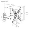 SOPORTE CON BRAZO TV 13"-43" DOBLE EXTENSION CROMAD - CR1170-4