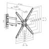 SOPORTE CON BRAZO TV 13"-55" DOBLE EXTENSION CROMAD - CR1174-3