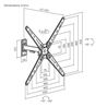 SOPORTE CON BRAZO TV 13"-55" UNA EXTENSION CROMAD - CR1172-4