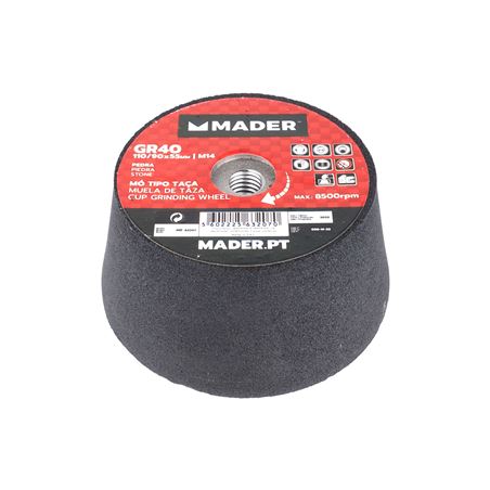 MUELA ABRASIVA GRANO 40 110MM PARA AMOLADORA MADER - 63207