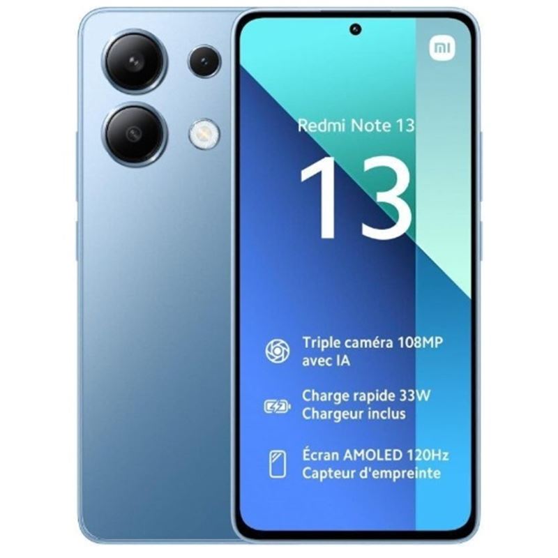 SMARTPHONE REDMI NOTE 13 AZUL 6.67" | 8GB | 256GB | 108/16 MPX XIAOMI - MZB0FYOEU-1