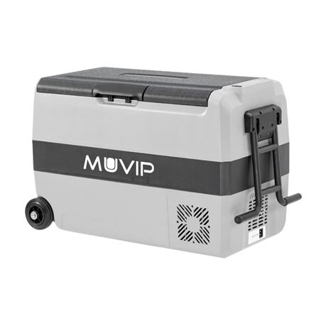 NEVERA PORTATIL CON COMPRESOR 44 LITROS 80W CON RUEDAS DOBLE ZONA MUVIP - MV0580-1