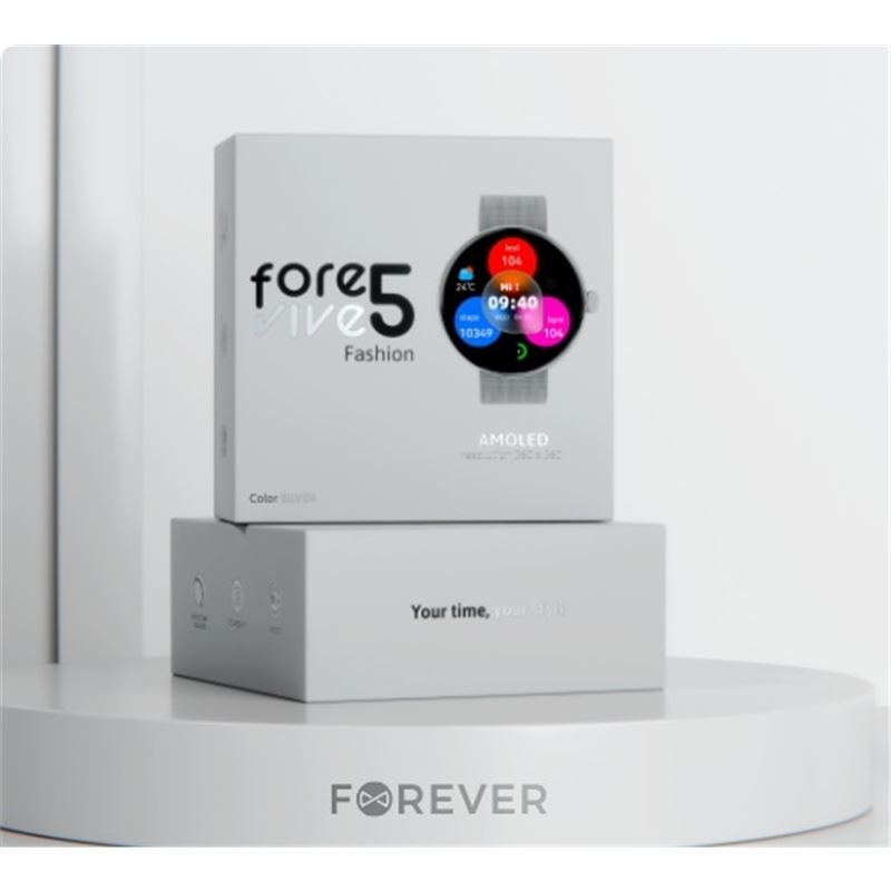 SMARTWATCH FOREVIVE SB-365 SILVER FOREVER - GSM180309-2
