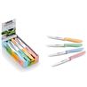PACK EXPOSITOR 24 CUCHILLOS TOMATEROS CON SIERRA COLORES SURTIDOS MONIX - M219902
